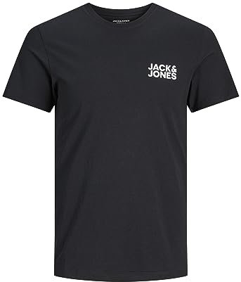 JACK & JONES Herren JJECORP LOGO TEE SS CREW NECK SS19 NOOS T-Shirt, Schwarz (Black Slim/Small Print), Small