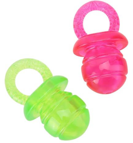 Sheens 2-teiliges Hundeschnuller-Kauspielzeug - bissfestes Zahnreinigungswerkzeug - Backenzahn-Kautrainingsspielzeug für Welpen, Hunde, Katzen (Rot + Qrün)