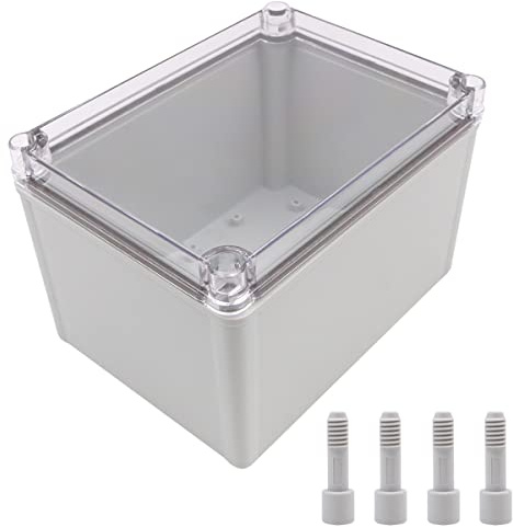 Tiardey Elektronik vattentät IP67 förseglad ABS-plast gör-det-själv kopplingsbox transparent låda - 150 x 200 x 130 mm