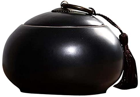 ZEALMAX Porslin tekanna tebehållare, lufttät tekanna te-set tätning kaffe godisburkar, keramik te caddy/teförvaring-C