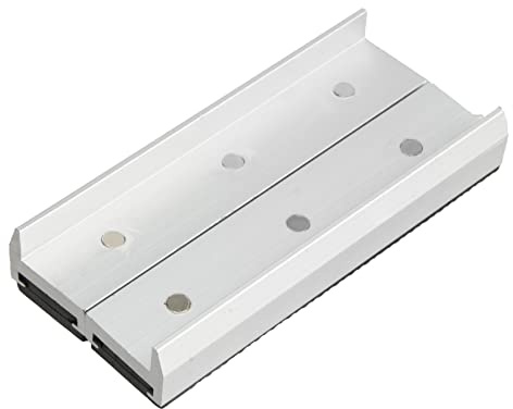 Begino 5 Magnetic Aluminum Vise Jaw Caps with Rubber Pads Covers for Woodworking(1 Pair)