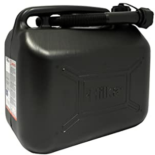 Hilka 84809520 10L Black Plastic Fuel Can