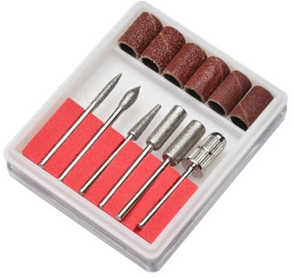 12 Broca Manicura Brocas De Para Uñas, Fresas Para Torno Manicura, Torno Para Las Uñas Pulidor de Uñas Taladro de Uñas Set, Para Quitar Gel, AcríLico, CutíCula