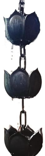 BOKINGBO Rainwater Management Rain Chain Collector Plastic Rain Chain Outdoor Decoration Rainwater Collector For Apartment Balcony, Temple Garden Rain Catcher For Drain Gutters Garden Rain Chains