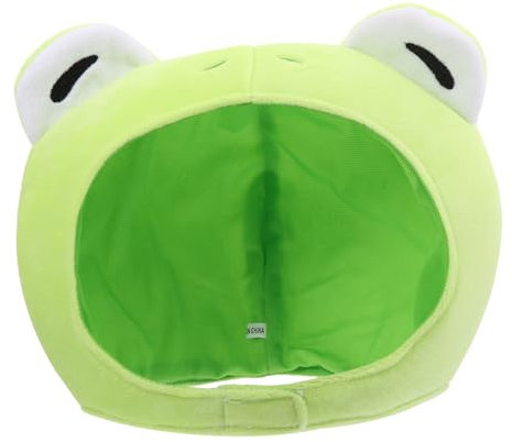 Generisch 1Stk Frosch Kapuzenmütze Dummkopfhut Frosch Mütze grüner Froschhut Hasenmütze Froschmaske Tiermütze lustiger hut handsense Kopfbedeckung Hut Kopfbedeckung Requisiten Stoff Green