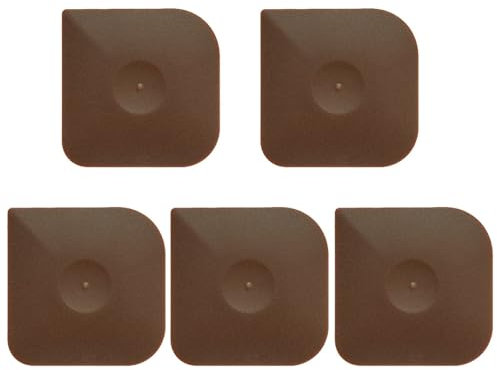 Rascador multifuncional de PC para limpieza de ollas, raspador de mantequilla, raspador cuadrado, herramienta de cocina con diseño de mango cómodo, utensilios para hornear con tapas (marrón, talla