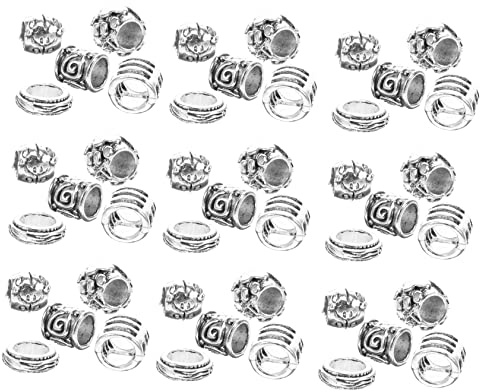 OSALADI 50stücke Dreadlock Perlen Haar Manschetten Haarringe Für Zöpfe Haarperlen Für Flechtzubehör Dreadlock Schmuck Flechtschmuck Zubehör Für Zöpfe