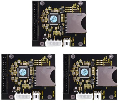 Xnuiasqe 3X SD SDHC SDXC MMC Card to IDE 40Pin 3.5inch Male Adapter
