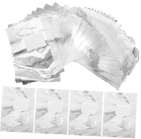 HONITANO Set Papillotes Aluminium avec Tampons Coton pour Dissolution Rapide et Sécurisée Du Vernis Gel Accessoires Manucure pour Retrait Facile et Protection Cuticules