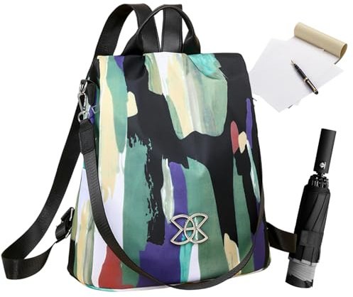 Stöldsäker axelväska – nylon 33 x 28 x 16 cm | Fritidsväska med kapacitet med justerbar rem |Vattentät axel bröst B-ag ryggsäck – pendling resande Ba-g för mellanmål böcker daglig användning