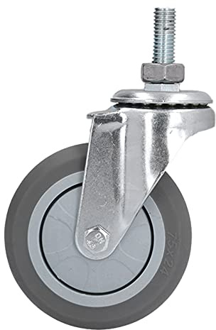 HUSHUI Ruote Girevoli 3 in PVC, Durevole e Forte capacità Portante per Scaffali e Macchinari per Apparecchiature Mediche, Diametro 75 Mm (Niente freni)