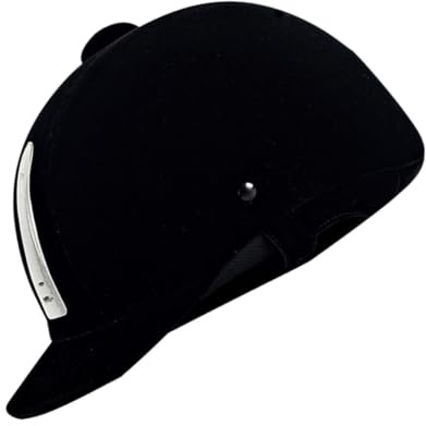 OKUMEYR Casco de Equitación Negro para Hombre y Mujer, Cómodo y Protector Diseño Elegante, Material Abs y Tela de Terciopelo para Actividades Ecuestres y Carreras