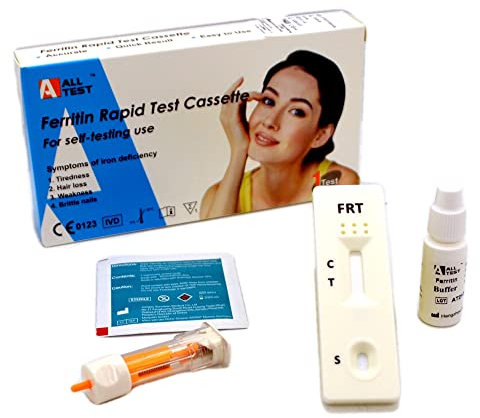 Iron Deficiency Anemia Self Test Kit by ALLTEST - Accurate Fast & Easy Ferritin Test in Under 10 Minutes