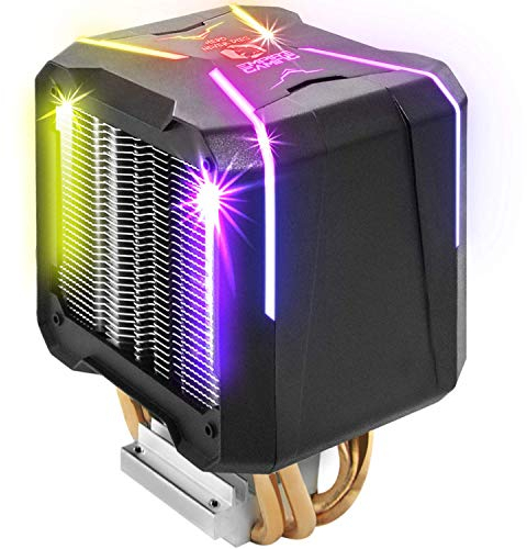 EMPIRE GAMING – Guardian V201 Ventirad de Processeur PC Gamer -Ventilateur RGB SYNC Adressable -Refroidisseur Aluminium 4 Caloducs en Cuivre -Dissipateur de Chaleur Silencieux -CPU Cooler Intel et AMD