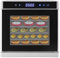 700W Dörrautomat Edelstahl 304,Food Dehydrator mit 6/8 Einlegefächer, LED-Anzeigebildschirm 35-75℃ 24 Std.Zeitschaltuhr für Obst Fleisch FrüchteTrockner Gemüse Kräuter (6-Lagen)