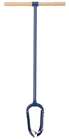 Leriton Hand Auger Post Hole Digger 6x 46 with Non-Slip Hardwood T Handle Adjustable Industrial Auger Large Garden Auger Drill for Fence Post Installation Planting Trees Digging