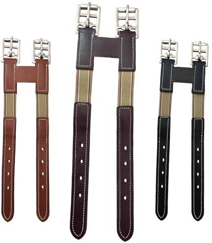 Majestic Ally Estensore per sottopancia in pelle con elastici resistenti, durevole, flessibile (marrone)