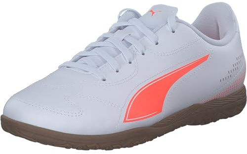 Puma Vitoria II It Jr Fußballschuh für Kinder, Unisex, Puma Blanco y Rojo Brillante, 33 EU