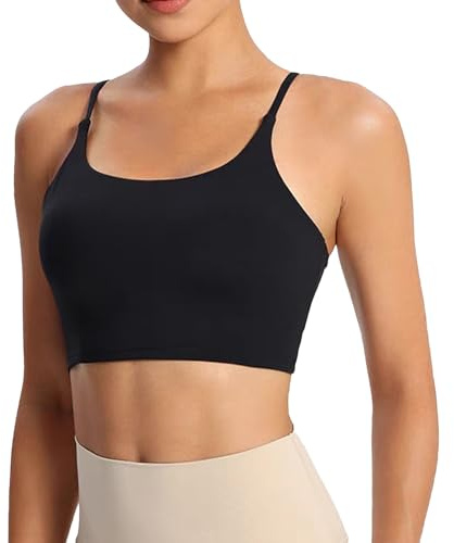 XDSP Reggiseno Sportivo Donna Top Sportivo Donna Sport Basic Top Reggiseno Sportivo con Spalline Sottili Reggiseno Yoga con Imbottiture Estraibili Reggiseni Sportivi Bandeau Comfort Comfy