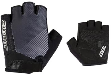 Ziener Kinder CHADI Fahrrad-/Mountainbike-/Radsport-Handschuhe | Kurzfinger - atmungsaktiv/dämpfend, Black, S