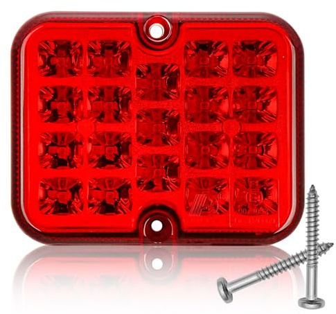 DARKGUARD 1 x LED Luz Antiniebla Trasera 12V 24V Roja Pilotos Luces Traseras Antiniebla Posterior para Remolque Coche Caravana Camión Impermeable Homologation ECE