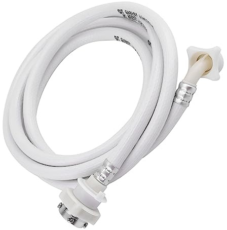 ERYUE Tubo di Ingresso Dell'acqua per Lavatrice Tubo in PVC Resistente Alla Corrosione Ispessito di Colore Bianco Lunga Durata Facile Installazione e una Lunga Durata (3 metri / 9,84 piedi)