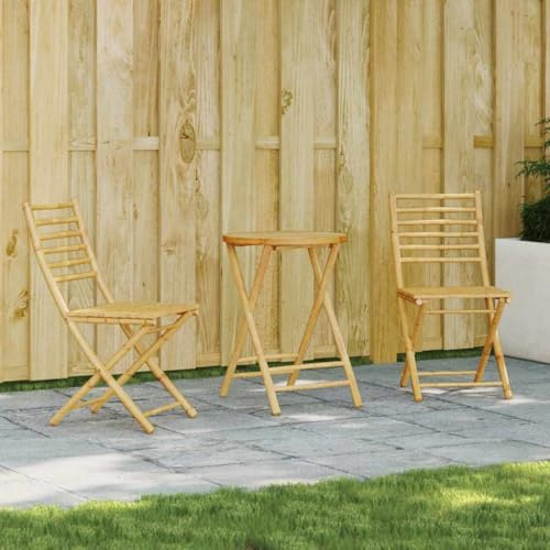 Generico Set da Bistrò 3 pz in bambù,Set da Giardino,3278536