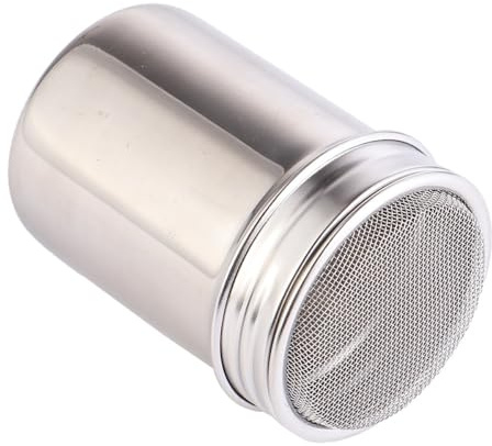 VOSAREA 1pieza Tarro de Especias de Acero Inoxidable con Diseño de Malla para Espolvorear Bote Portátil para Condimentos de Cocina Compacto y Duradero