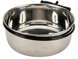 Tyrol rostfritt stål skål med burfästskruv för gnagare, 14,5 cm, 0,203989 kg