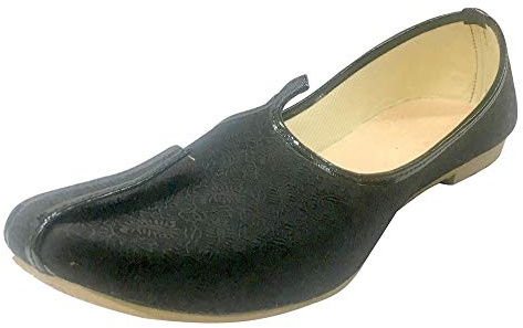 Step n Style Mens Black Traditional Jutti Pakistani Shoes Sherwani Shoes Ethnic Shoes Joti (7)
