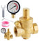 DN20 Riduttore di pressione acqua: WEGREAT 3/4 pollici ottone riduttore di pressione dell'acqua con manometro e strumenti di regolazione, regolatore di pressione da 1,6 MPa in ottone, misuratore di
