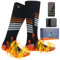 Wiederaufladbare Elektrisch Beheizbare Socken mit 2 Stck Akku 5000mAH, 3 Temperatur APP Kontrolle Beheizte Socken Damen Herren, Heizsocken Warme Socken Fusswärmer Fußwärmer (Schlieren)