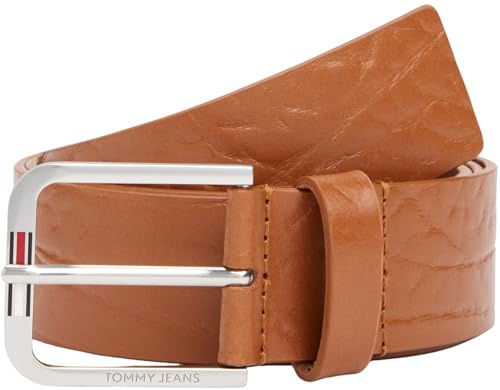 Tommy Jeans Fester Gürtel für Herren, Braun (Cognac), 85 cm
