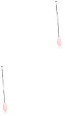 FOMIYES 2 Piezas Removedor De Cera Del Oído Hisopo De Eliminación De Cerumen Empuñadura De Cerumen Hisopo Limpiador De Oídos Extractores De Orejas Cureta De Cera De Oído Rosa
