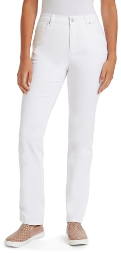 Gloria Vanderbilt Jeans da Donna Amanda Classic a Vita Alta Affusolati, Bianco, 38
