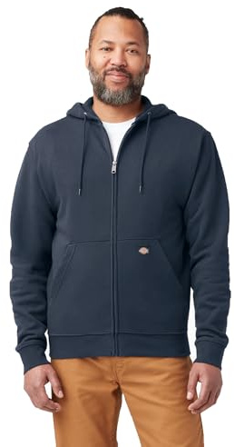 Dickies Veste à Capuche en Polaire zippée pour Homme, Bleu Marine, M