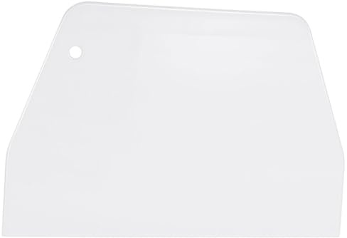YARNOW 2 PCS Large Plastic Dough Scraper for Baking, Trapezoidal Bench Cutter and Flexible Bowl Spatula for Bread Cake Decorating, Fondant Icing Smoothing Tool, White