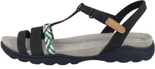 Clarks Amanda Tealite, Sandalias deportivas Mujer, Nobuck Navy, 36 EU