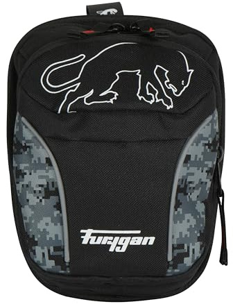 Furygan Colt Evo 2 Pixel - Sacoche de Jambe Moto – 1,5L Étanche avec Bretelles Ajustables et Inserts Réfléchissants – Sacoche Cuisse pour Motard
