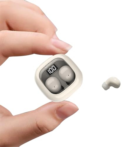 Piccole cuffie invisibili per il sonno, senza fili, Bluetooth nell'orecchio, cuffia Sleep Earbuds Headphones, per dormire sul lato, auricolari Bluetooth per piccole orecchie