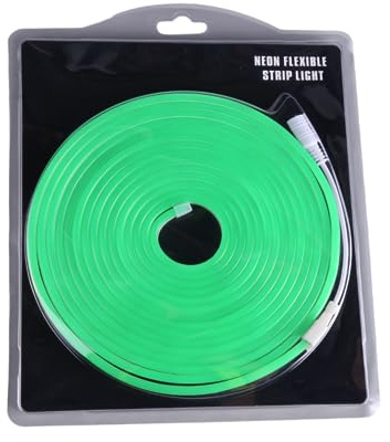 Jandei - Tira de Luz Led de Neón Flexible 12V, 5M 6x12mm 120 Leds/Metros. Color Verde. Corte 2,5cm. Decoración Interiores y Exteriores, Hogar, Negocio, Rótulos...Transformador No Incluido