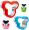 Emporte Pieces Mickey 4 Pièces, Nifogo Mouse Emporte-pièces Patisserie Acier Inoxydable, Moule à Biscuit pour Enfants, Décoration de Gâteau Fondant Pâtisserie