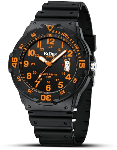 HANPOSH Herren Uhr Uhren Herren Männer Analog Quarzuhr 30M wasserdichte Armbanduhren mit Datum Casual Designer Uhr für Männer Silikon Armband