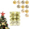 24 Stück Weihnachtskugeln Gold, Weihnachtsdeko, Christbaumschmuck Set für Plastik Weihnachtsbaumkugeln, Christmas Christbaumkugeln aus Kunststoff