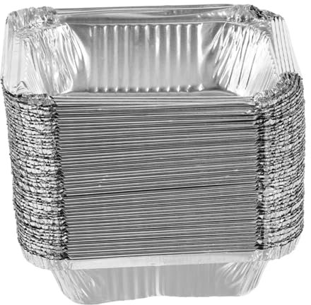 MUSISALY 100stücke Aluminiumfolie Pans Einweg Bratpfannen Tiefe Aluminiumformen Für Grillen Und Backen Einweg Lebensmittelbehälter Für Partys Und Catering