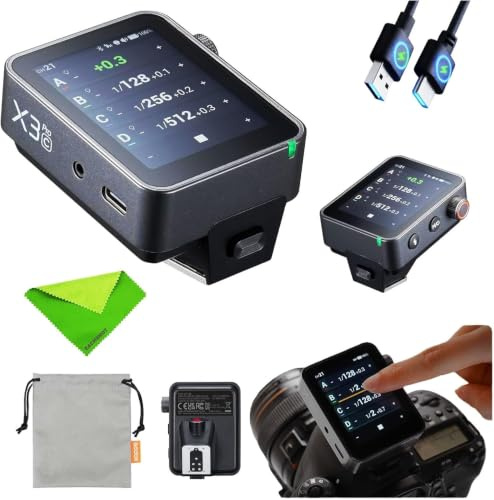 Godox X3 Pro C X3PRO C TTL Wireless Flash Trigger for Canon (X3-C Upgrade), 2.4G Wireless X System Touchscreen Transmitter,Bluetooth APP Control, Support TTL/Auto/Manual/Multi Flash