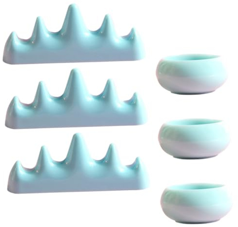 VICASKY Set de 1 Gobelet en Plastique Léger pour Laver Pinceaux de Manucure Support, Forme Créative, Portable, pour Salons et Écoles de Nail Art