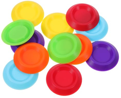 SOIMISS 12 Platos Pequeños para Alimentar Cucarachas y Grillos, Comedero Redondo de Plástico de 3,4 Cm para Terrarios, Recipiente para Almacenar Alimentos para Insectos, Color Aleatorio