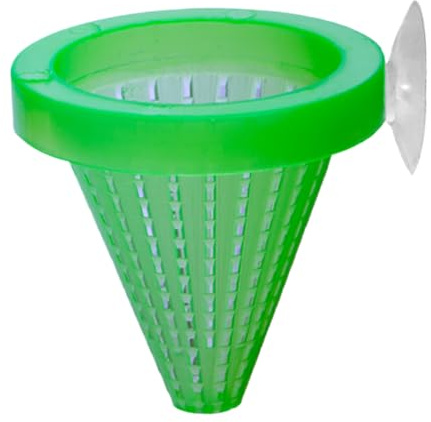 Taza de alimentación para pecera, 7 x 7 cm, para Acuario, Cuenco de Gusano Rojo, Plato de alimentación ABS, dispensador de Alimentos Flotante para golosinas vivas, Accesorio acuático