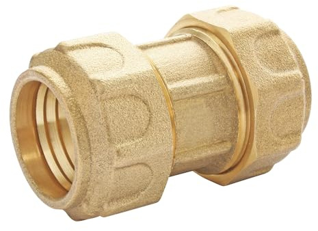 SOMATHERM FOR YOU, Raccord laiton manchon égal Serrage Extérieur pour tube PE Ø25 mm - Étanchéité optimale, pression 20 bars, température +5°C à +80°C, norme ACS, installation rapide et fiable